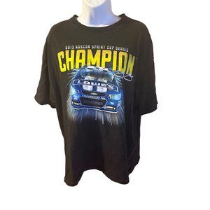 Nascar black 2013 Sprint Cup Series Champion Lowes Chevrolet Johnson size Xl T-s